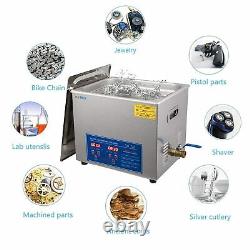 0.8L Ultrasonic Cleaner Industry withTimer Jewelry Ring Parts Glasses