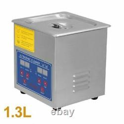 1.3L Ultrasonic Cleaner Digital Cleaning Machine Stainless Steel Heater Timer