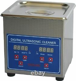 1.3L Ultrasonic Cleaner Digital Cleaning Machine Stainless Steel Heater Timer