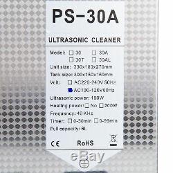 1.6 Gal. (6L) Ultrasonic Cleaner Jewelry Polishing Machine with Timer Heater