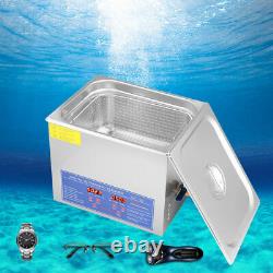 10 L Liter Stainless Steel Industry Heated Ultrasonic Cleaner Heater withTimer USA