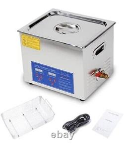 10L / 2.6 Gallon Ultrasonic Cleaner with Stainless Steel Basket 240W