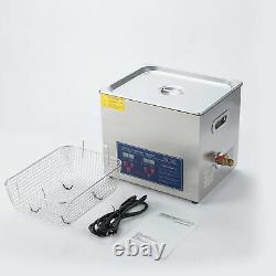 10L 2.6Gal Digital Ultrasonic Cleaner withTimer & Heater Ultrasound Clean Machine