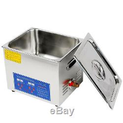 10L Commercial Ultrasonic Cleaner Digital Electric Ultrasound Cleaner with Timer