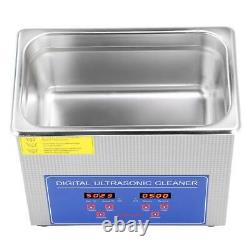 10L Digital Cleaning Machine Ultrasonic Cleaner Bath Tank withTimer Heated Cleaner