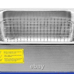 10L Digital Stainless Ultrasonic Cleaner Ultra Cleaning Tank Timer Heater