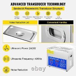 10L Digital Ultrasonic Cleaner Cleaning Machine Stainless Steel with Heater Timer