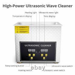 10L Digital Ultrasonic Cleaner Kit Ultra Sonic Bath Timer Jewellery Cleaning us