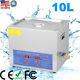 10l Industry Heated Ultrasonic Cleaner Heating Heater Stainless Steel Withtimer