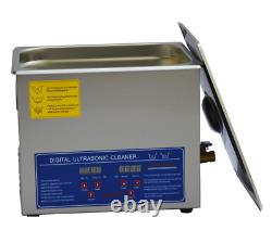 10L Industry Stainless Steel Ultrasonic Cleaner with Digital Timer and Basket