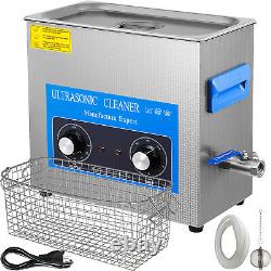 10L Knob Control Ultrasonic Cleaner with Heater Timer Dentures Solution Handle