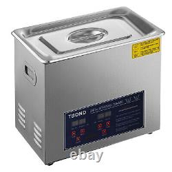 10L Liter Stainless Steel Industry Ultrasonic Cleaner Heated Heater withTimer