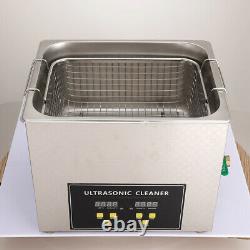 10L Professional Digital Ultrasonic Cleaner Machine with Timer Heated Cleaning U