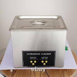 10L Professional Digital Ultrasonic Cleaner with Timer Heated Cleaning Machine USA