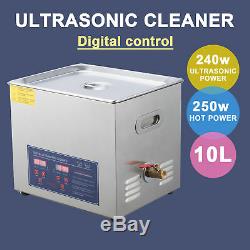10L Professional Ultrasonic Cleaner Jewelry Cleaning Machine with Heater Timer