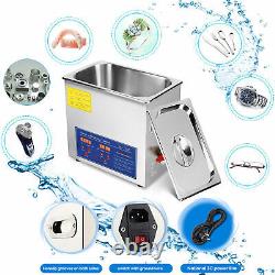 10L Stainless Steel Ultrasonic Cleaner Cleaning Equipment Heated withTimer Power