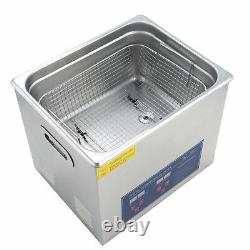 10L Ultrasonic Cleaner 304SS withTimer for Cleaning Jewelries Glasses Watches etc