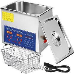 10L Ultrasonic Cleaner Cleaning Equipment Liter Heated With Timer Heater for USA