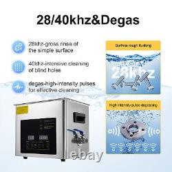 10L Ultrasonic Cleaner Dental Desktop Jewelry Watches Cleaning Machine 250W NEW