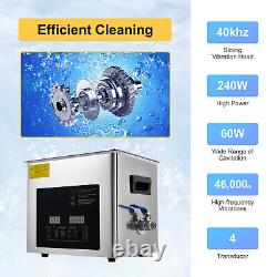 10L Ultrasonic Cleaner Dental Desktop Jewelry Watches Cleaning Machine 250W NEW