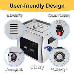 10L Ultrasonic Cleaner Dental Desktop Jewelry Watches Cleaning Machine 250W NEW