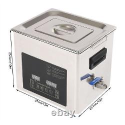 10L Ultrasonic Cleaner Dental Desktop Jewelry Watches Cleaning Machine 250W NEW