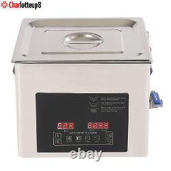 10L Ultrasonic Cleaner Dental Lab Instruments Cleaning Machine with Heater Timer