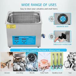 10L Ultrasonic Cleaner with Timer & Heater Digital Sonic Cleaner for Jewelry Watch