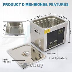 10L Upgrade Professional Ultrasonic Cleaner with Digital Timer and Heater 240W