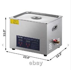 13 x 12 x 6 LARGE 15 Liter Heated Industrial Ultrasonic Cleaner Jewelry PS-60A