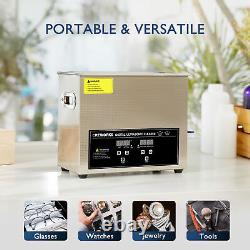 15L Portable Ultrasonic Cleaner with Heater Timer 304 Stainless Steel Basin