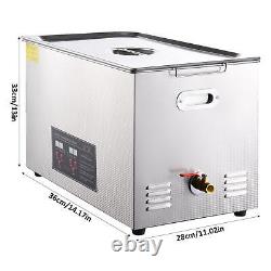 15L Stainless Steel Ultrasonic Cleaner Cleaning Equipment With Heating & timing