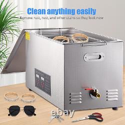 15L Stainless Steel Ultrasonic Cleaner Cleaning Equipment With Heating & timing