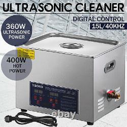 15L Ultrasonic Cleaner Jewelry Watch Glasses Ultrasound Cleaning Bath Machine
