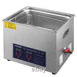 15L Ultrasonic Cleaner Sonic Cleaning Equipment 304 SUS Industry Heated withTimer