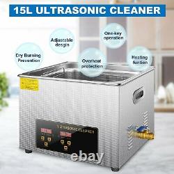 15L Ultrasonic Cleaner Ultrasonic Parts Cleaner For Carburetors Circuit Board