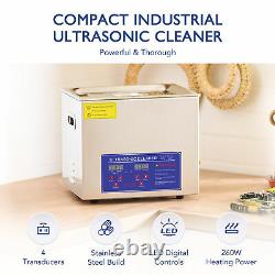 200W Ultrasonic Cleaner w Digital Timer Heater 10L Sonic Cavitation Machine