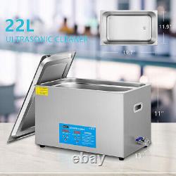 22L Ultrasonic Cleaner with Timer & Heater Digital Sonic Cleaner for Jewelry Watch