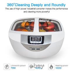 2500ML Household Timer Ultrasonic Cleaner For Vegetables Fruits Jewelry Cleaning