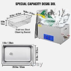26-30L Jewelry Cleaning Digital Stainless Steel Ultrasonic Cleaner Heater Timer