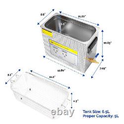 2L/4.5L/6.5L Ultrasonic Cleaner Stainless Steel Industry Heater Digital withTimer