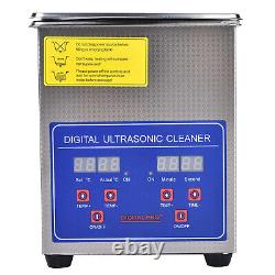 2L Stainless Steel Digital Ultrasonic Cleaner Adjustable Heating Time