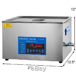 30L 800w Digital Ultrasonic Cleaner with Heater 28/40KHz Large Tub Basket Degas