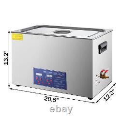 30L Commercial Ultrasonic Cleaner Stainless Steel Industry Heater withTimer Heated