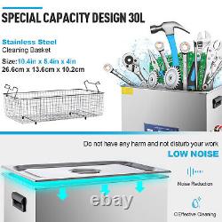 30L Commercial Ultrasonic Cleaner Stainless Steel Industry Heater withTimer Heated