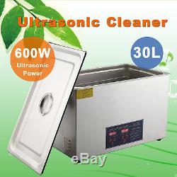 30L Digital Ultrasonic Jewelry Cleaning Cleaner Machine with Heater, Timer