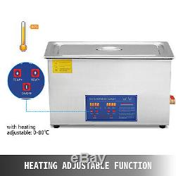 30L Industrial Ultrasonic Cleaners Cleaning Equipment Heater Timer Digital New