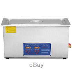30L Industrial Ultrasonic Cleaners Cleaning Equipment Heater Timer Digital New