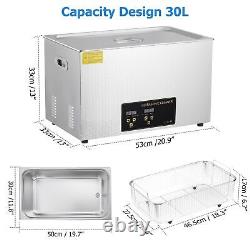 30L Ultrasonic Cleaner Machine Jewelry Cleaning Equipment Bath Tank with Timer
