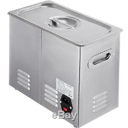 316 Stainless Steel 6L Ultrasonic Cleaner Heater Timer WithBall Basket